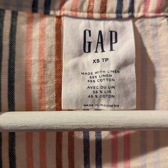 Gap XS striped linen/cotton blend blouse - Picture 3 of 3